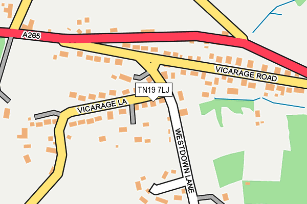 TN19 7LJ map - OS OpenMap – Local (Ordnance Survey)