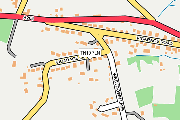 TN19 7LN map - OS OpenMap – Local (Ordnance Survey)