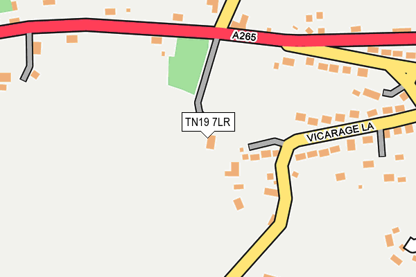 TN19 7LR map - OS OpenMap – Local (Ordnance Survey)