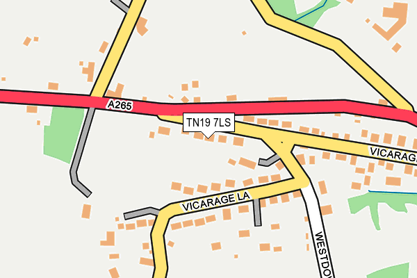 TN19 7LS map - OS OpenMap – Local (Ordnance Survey)