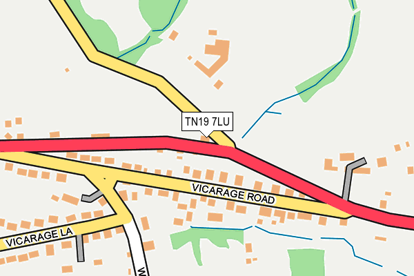 TN19 7LU map - OS OpenMap – Local (Ordnance Survey)