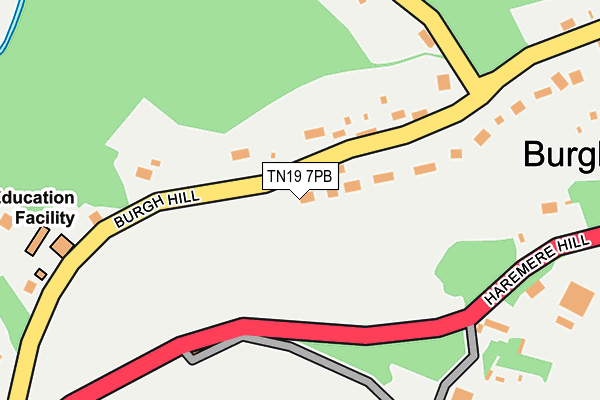 TN19 7PB map - OS OpenMap – Local (Ordnance Survey)