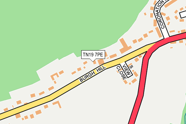 TN19 7PE map - OS OpenMap – Local (Ordnance Survey)