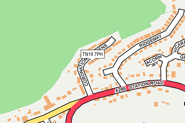 TN19 7PH map - OS OpenMap – Local (Ordnance Survey)