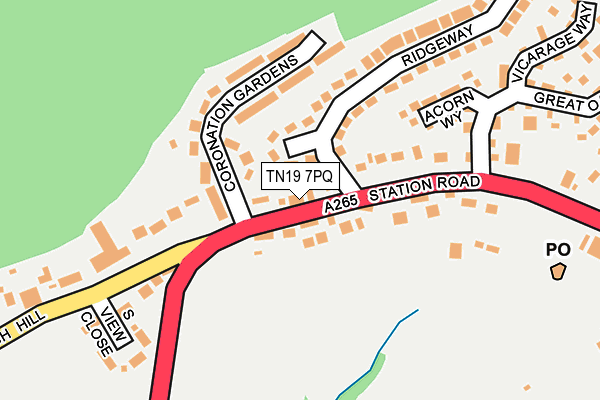TN19 7PQ map - OS OpenMap – Local (Ordnance Survey)