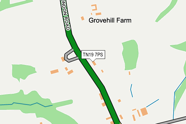 TN19 7PS map - OS OpenMap – Local (Ordnance Survey)