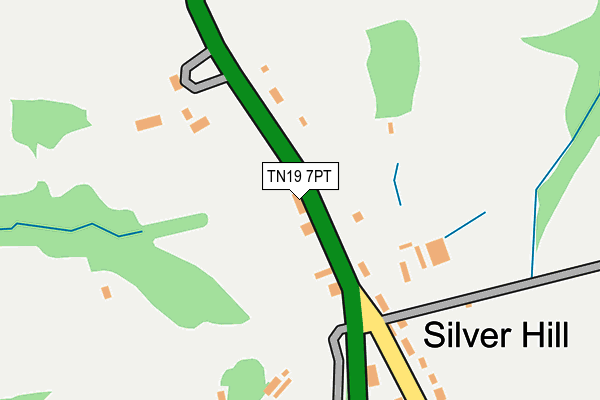 TN19 7PT map - OS OpenMap – Local (Ordnance Survey)