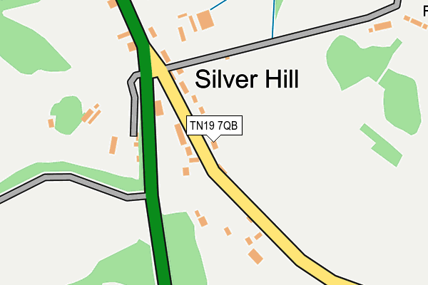 TN19 7QB map - OS OpenMap – Local (Ordnance Survey)