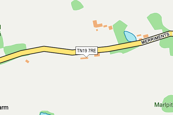 TN19 7RE map - OS OpenMap – Local (Ordnance Survey)