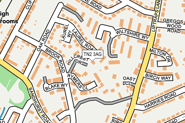 TN2 3AG map - OS OpenMap – Local (Ordnance Survey)