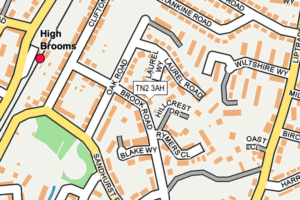 TN2 3AH map - OS OpenMap – Local (Ordnance Survey)