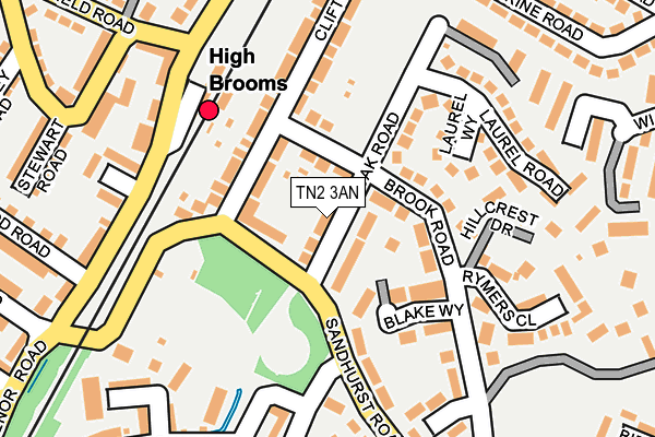 TN2 3AN map - OS OpenMap – Local (Ordnance Survey)