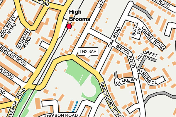 TN2 3AP map - OS OpenMap – Local (Ordnance Survey)