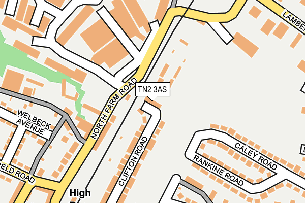 TN2 3AS map - OS OpenMap – Local (Ordnance Survey)