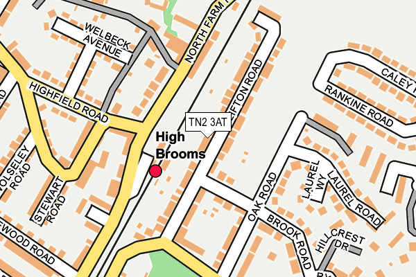 TN2 3AT map - OS OpenMap – Local (Ordnance Survey)