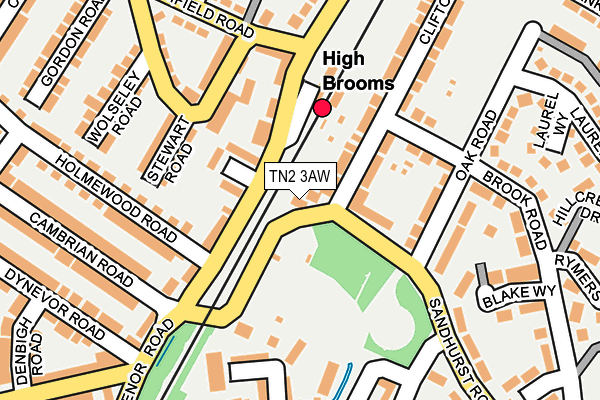 TN2 3AW map - OS OpenMap – Local (Ordnance Survey)