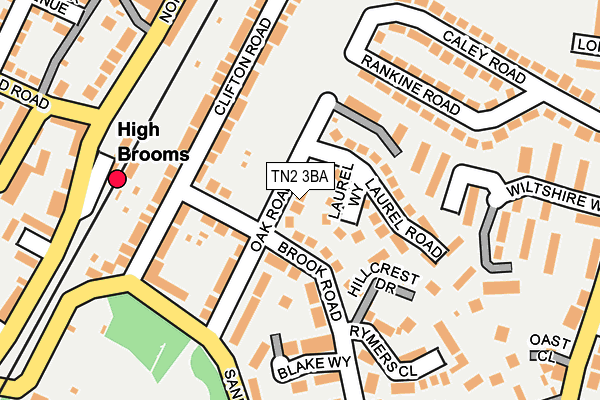 TN2 3BA map - OS OpenMap – Local (Ordnance Survey)