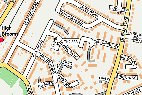 TN2 3BB map - OS OpenMap – Local (Ordnance Survey)