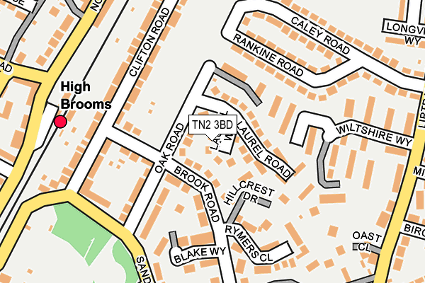 TN2 3BD map - OS OpenMap – Local (Ordnance Survey)