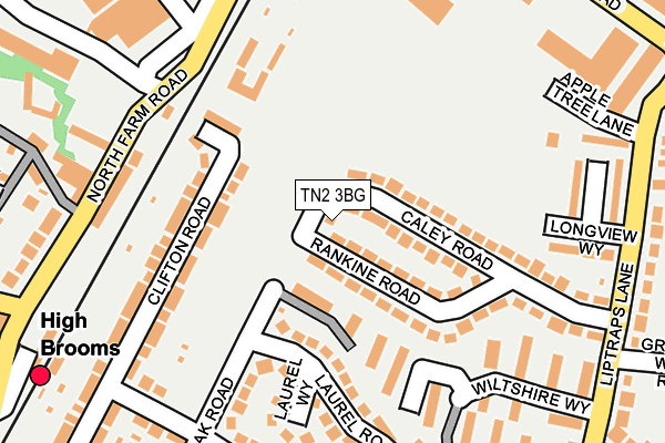 TN2 3BG map - OS OpenMap – Local (Ordnance Survey)