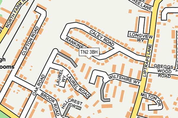 TN2 3BH map - OS OpenMap – Local (Ordnance Survey)