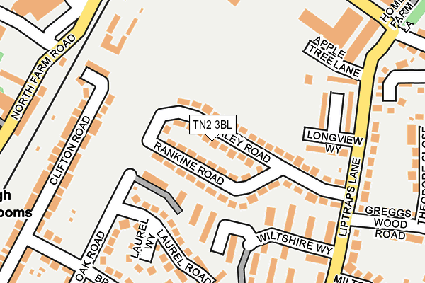 TN2 3BL map - OS OpenMap – Local (Ordnance Survey)
