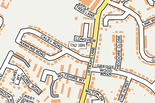 TN2 3BN map - OS OpenMap – Local (Ordnance Survey)