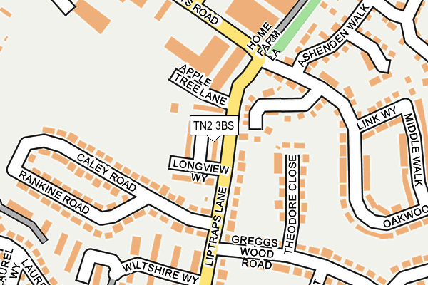 TN2 3BS map - OS OpenMap – Local (Ordnance Survey)