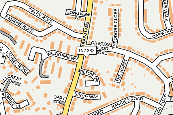 TN2 3BX map - OS OpenMap – Local (Ordnance Survey)