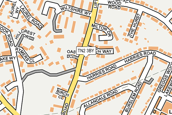 TN2 3BY map - OS OpenMap – Local (Ordnance Survey)