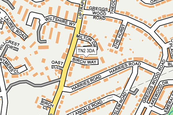 TN2 3DA map - OS OpenMap – Local (Ordnance Survey)