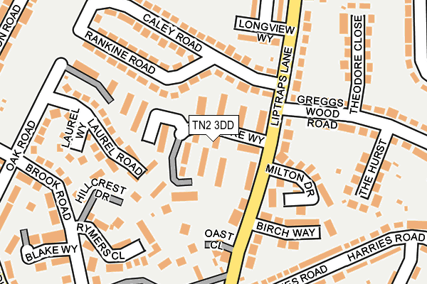TN2 3DD map - OS OpenMap – Local (Ordnance Survey)