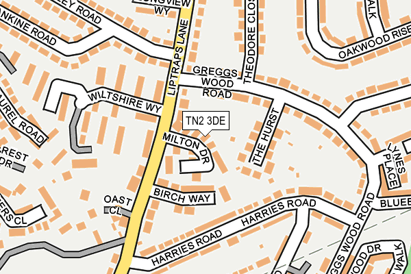 TN2 3DE map - OS OpenMap – Local (Ordnance Survey)