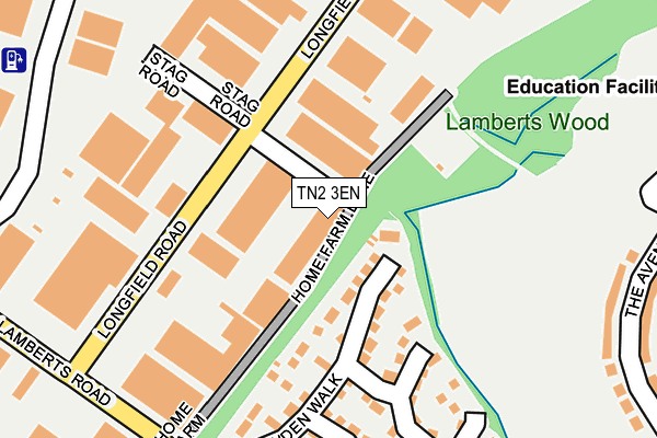 TN2 3EN map - OS OpenMap – Local (Ordnance Survey)