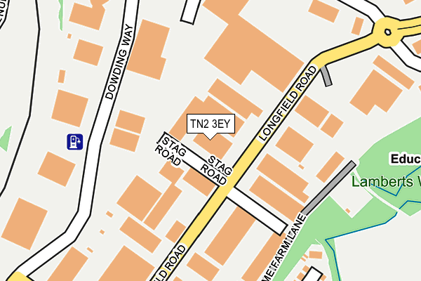 TN2 3EY map - OS OpenMap – Local (Ordnance Survey)