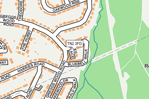 TN2 3FD map - OS OpenMap – Local (Ordnance Survey)