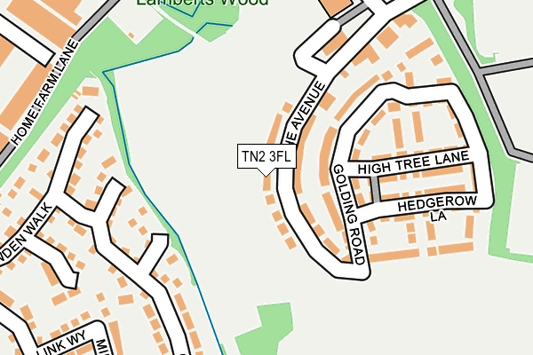 TN2 3FL map - OS OpenMap – Local (Ordnance Survey)