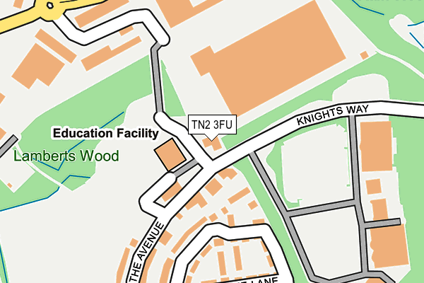 TN2 3FU map - OS OpenMap – Local (Ordnance Survey)