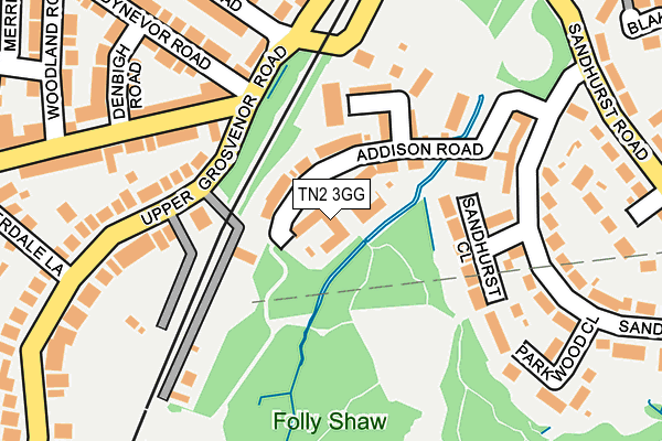 TN2 3GG map - OS OpenMap – Local (Ordnance Survey)