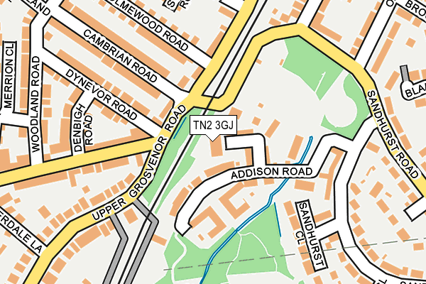 TN2 3GJ map - OS OpenMap – Local (Ordnance Survey)