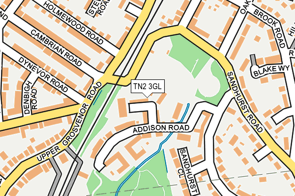 TN2 3GL map - OS OpenMap – Local (Ordnance Survey)
