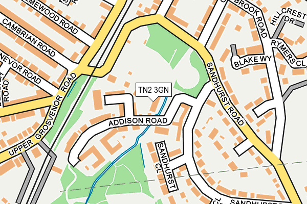 TN2 3GN map - OS OpenMap – Local (Ordnance Survey)