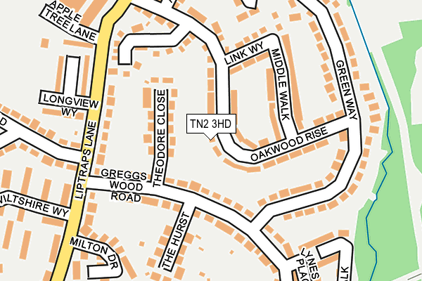 TN2 3HD map - OS OpenMap – Local (Ordnance Survey)