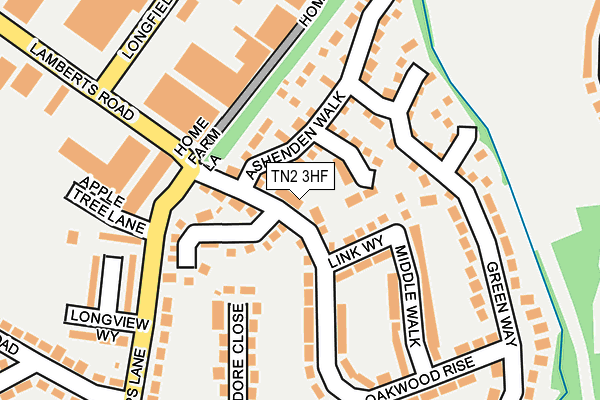 TN2 3HF map - OS OpenMap – Local (Ordnance Survey)