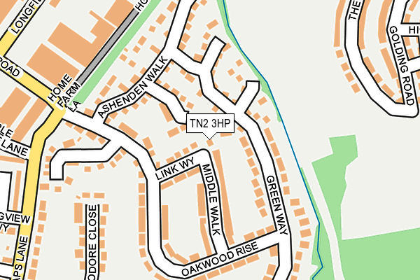 TN2 3HP map - OS OpenMap – Local (Ordnance Survey)