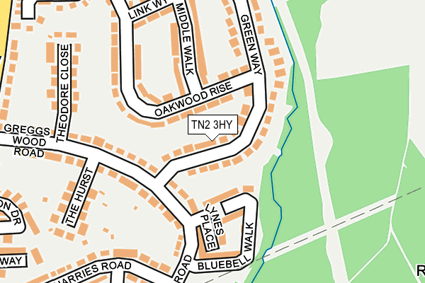 TN2 3HY map - OS OpenMap – Local (Ordnance Survey)