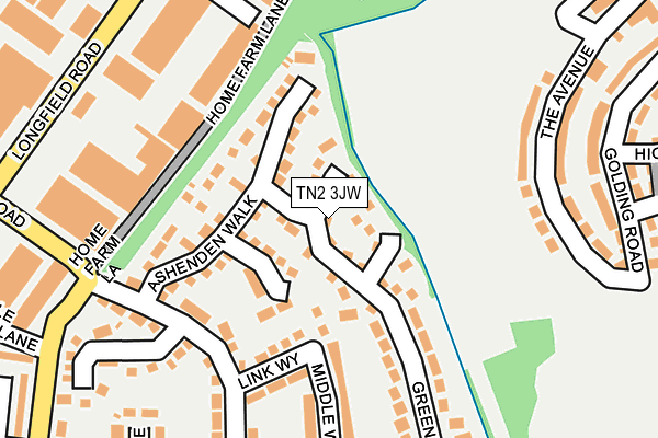 TN2 3JW map - OS OpenMap – Local (Ordnance Survey)