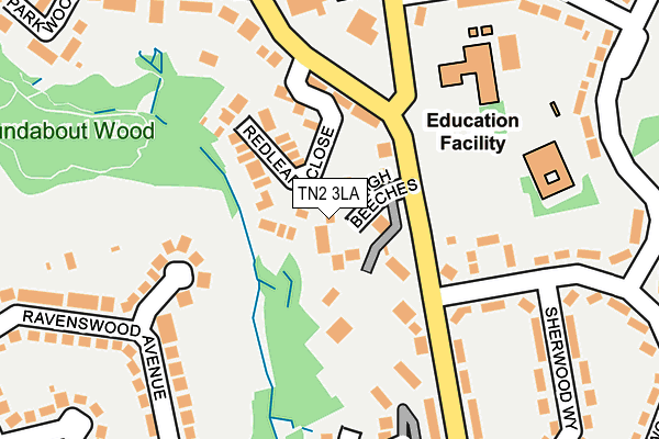 TN2 3LA map - OS OpenMap – Local (Ordnance Survey)