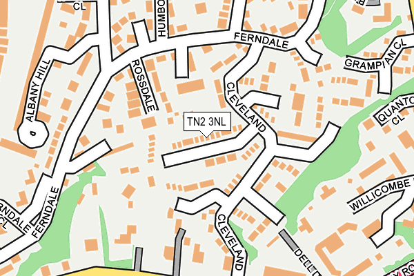 TN2 3NL map - OS OpenMap – Local (Ordnance Survey)