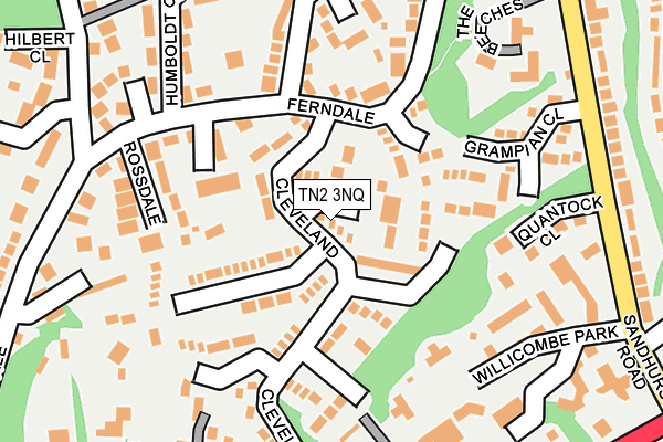 TN2 3NQ map - OS OpenMap – Local (Ordnance Survey)